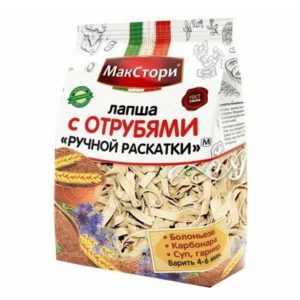Лапша с отрубями ручной раскатки